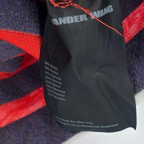 Alexander Wang Engineered Stripe Tank Dress Blue Orange Knit Bodycon Womens XS - Picture 7 of 11